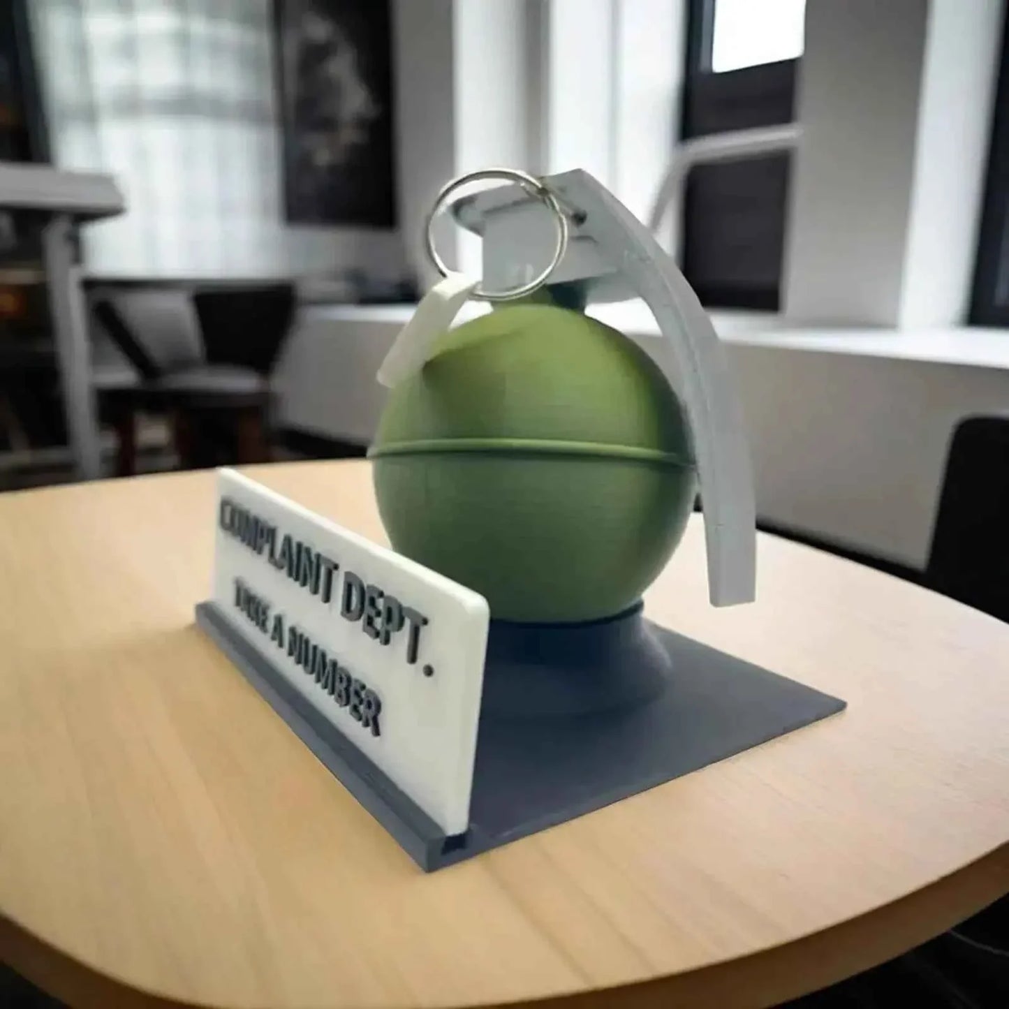 Complaint Department Desk Sign 3D Printed Prank
