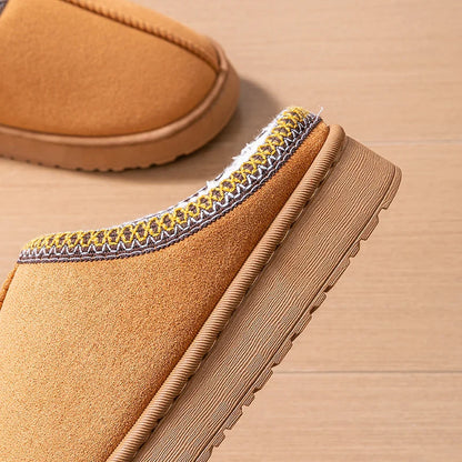 Women's Plush Slippers Winter Warm House Shoes Fashion Thick EVA Sole for Indoor Outdoor Use Cozy Non-Slip Couple Home Footwear