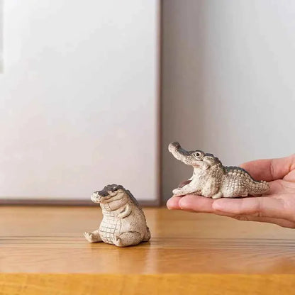 Mini Chubby Crocodile Figurine Realistic Little Gift