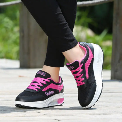 Women Breathable Lightweight Platform Walking Sneakers