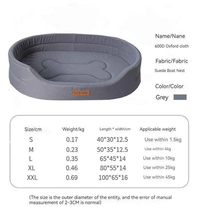 Oxford Cloth Dog Bed Mat – Moisture-Resistant Pet Mattress with Sponge Filling