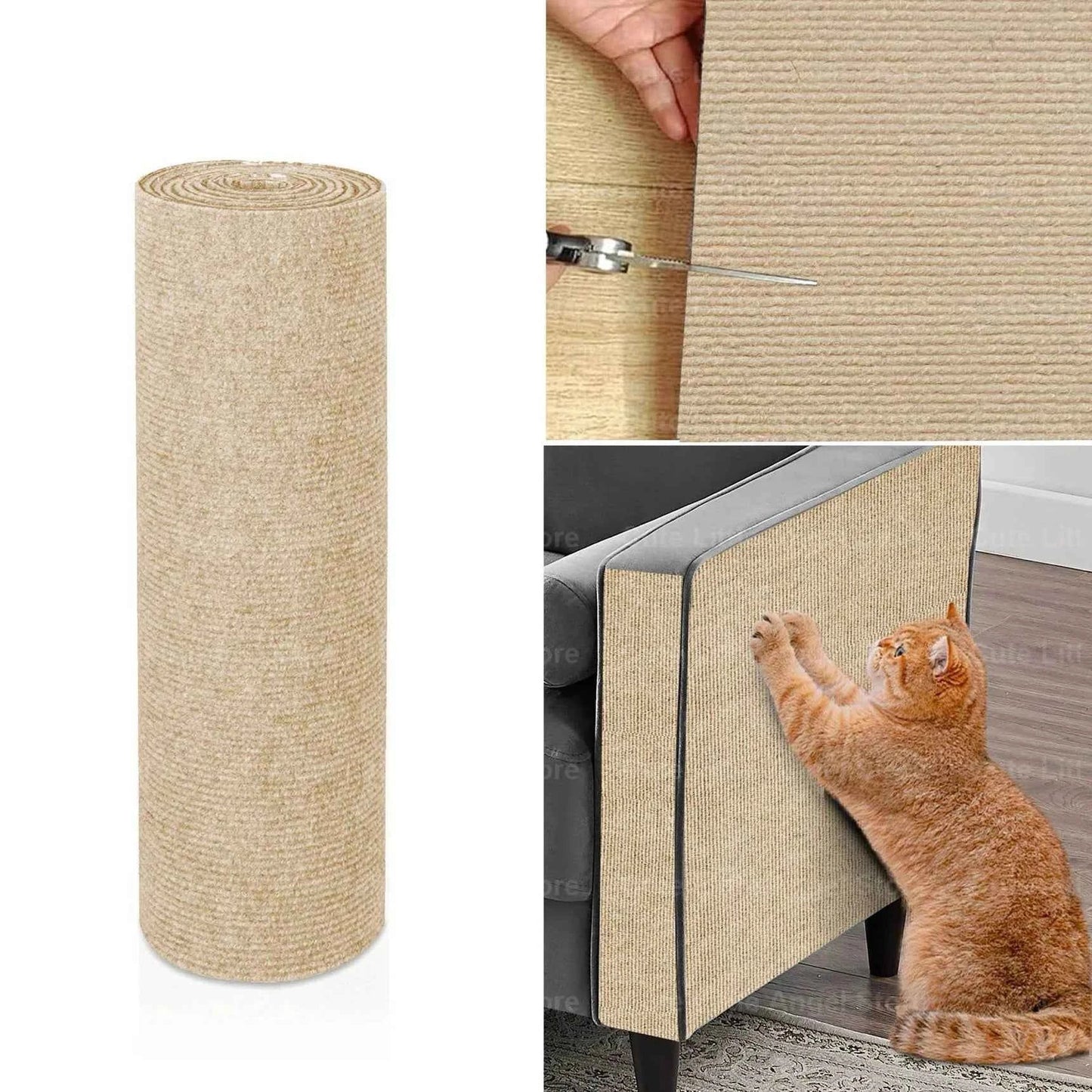 Cat Scratcher Sofa Protector 40x300cm – Self-Adhesive Trimmable Scratch Mat for Furniture Protection