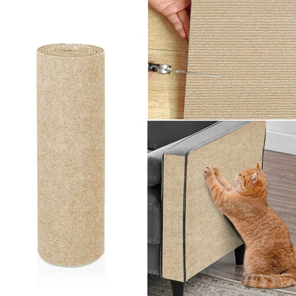 Cat Scratcher Sofa Protector 40x300cm – Self-Adhesive Trimmable Scratch Mat for Furniture Protection