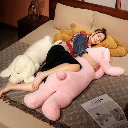Giant Huggable Long Ears Bunny Plush Toy (35.4/47.2 in) - Soft Rabbit Stuffed Pillow Gift