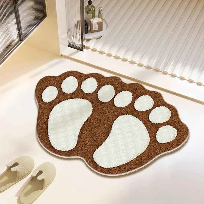 Cute Bear Claw Bathroom Carpet Absorbent Non Slip Foot Mat