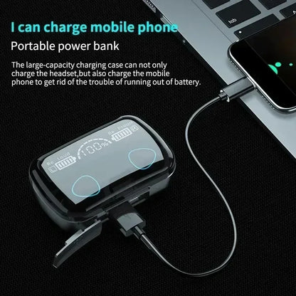Original M10 Wireless Bluetooth Earpods Noise Canceling Headphones with Mic Stereo Sound Gamer Speaker for Sports
