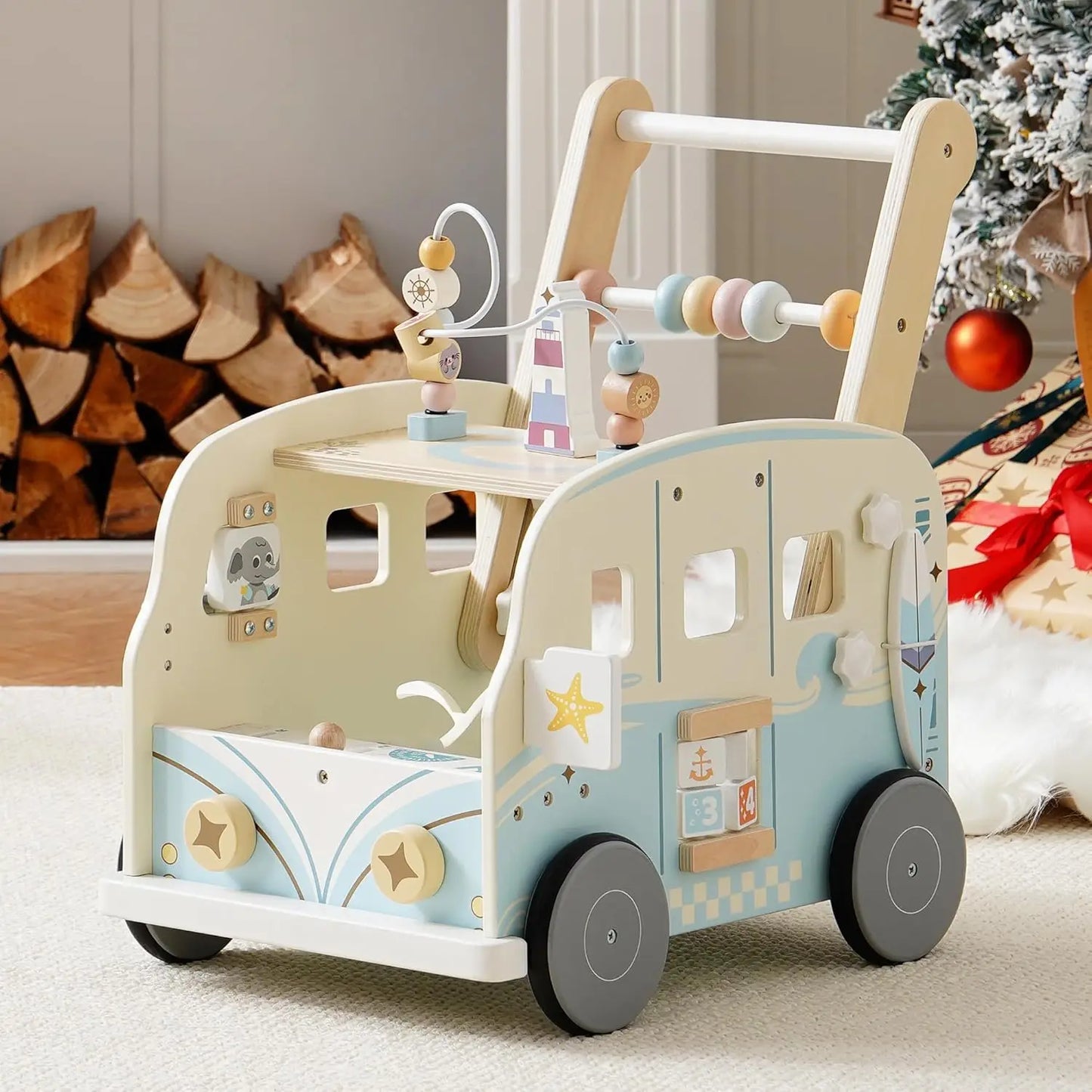 Robotime Robud Wooden Baby Walker
