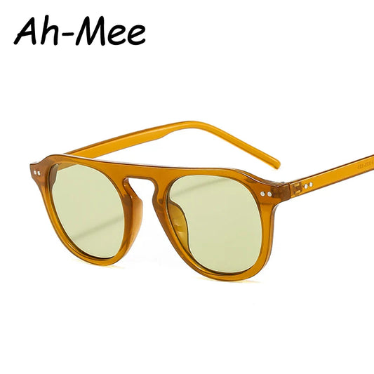 Gafas Antiluz Ovaladas de Moda para Acampada y Senderismo para Hombre y Mujer, Gafas de Sol Estilo Punk Diseñadas por Marcas Vintage, Gafas Steampunk Unisex con Remaches