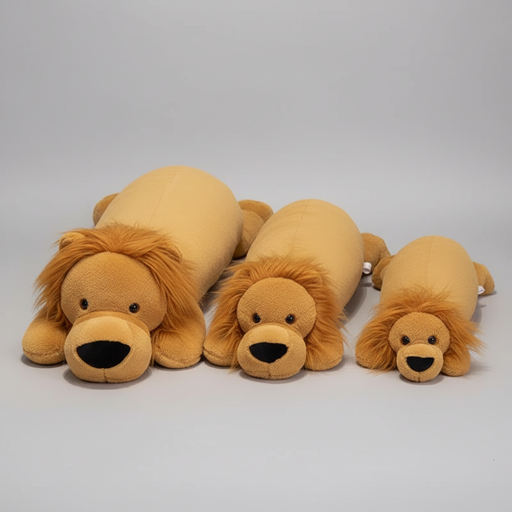 Giant Lion Plush Toy Pillow – Soft Stuffed Animal Cushion (15.7" - 43.3")