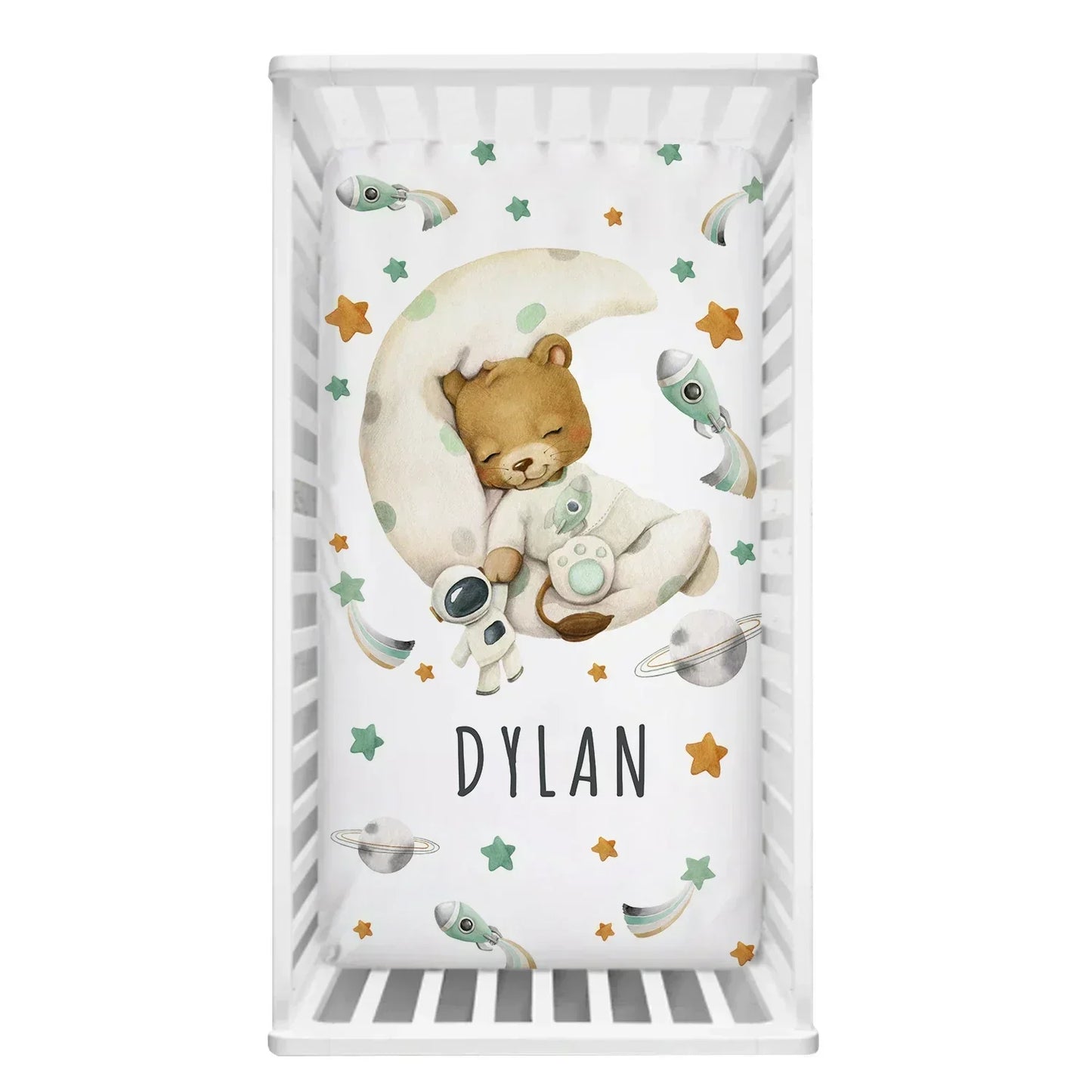 Space Bear Crib Bedding Set