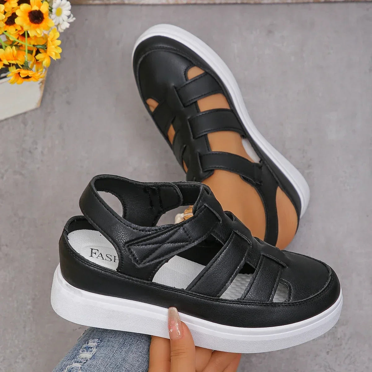 Women Sandals New Summer Wedges Heels Platform Sandals Women Hollow Out Gladiator Sandals Breathable Thick Sole Shoes for Women