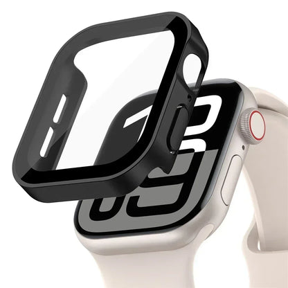 Screen Protector for Apple Watch 10 Case 46mm 42mm 45mm 44mm 41mm 40mm 44 Tempered Glass PC bumper Cover Series 7 8 9 SE 6 5 4