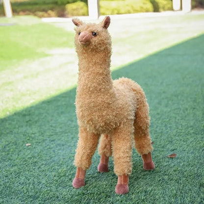 Soft Aplaca Plush Toys Stuffed Animals Lifelike Llama Cream Kawaii Alpaca Toys Doll Standing For boys Girls Birthday Gift