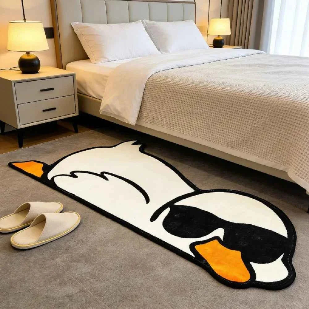 Cartoon Duck Rug Set Sunglasses Children's Room Non-Slip