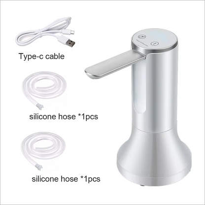 HOMEFISH Electric Water Bottle Pump 1200mAh Type C Rechargeable LED Display Automatic Touch Button 3 Quantitative Settings