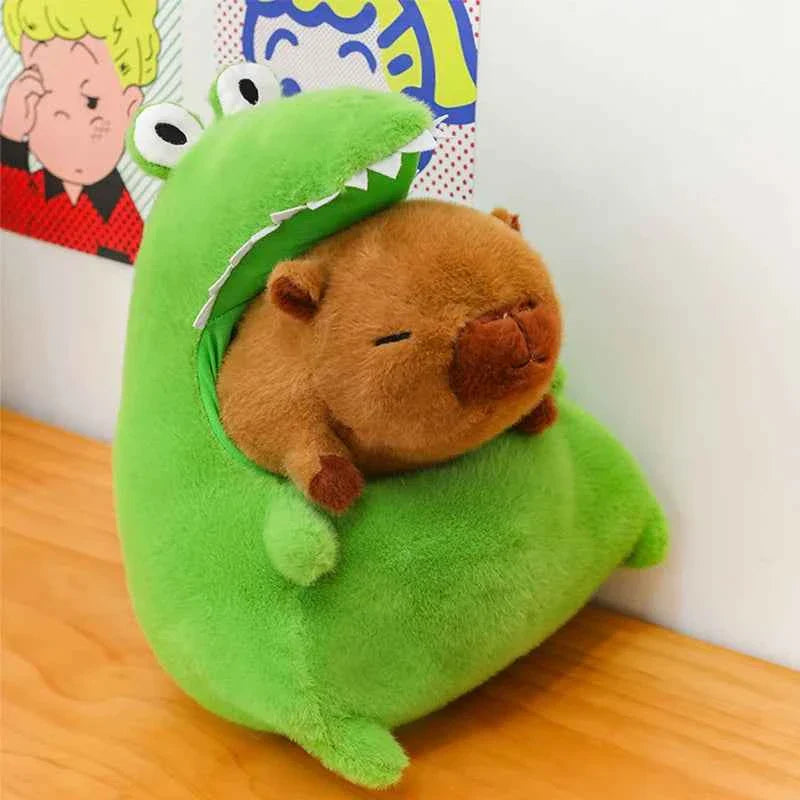 Giant Kawaii Capybara Plush Doll (11.8 in) - Cute Crocodile/Shark Peripheral Stuffed Toy Gift