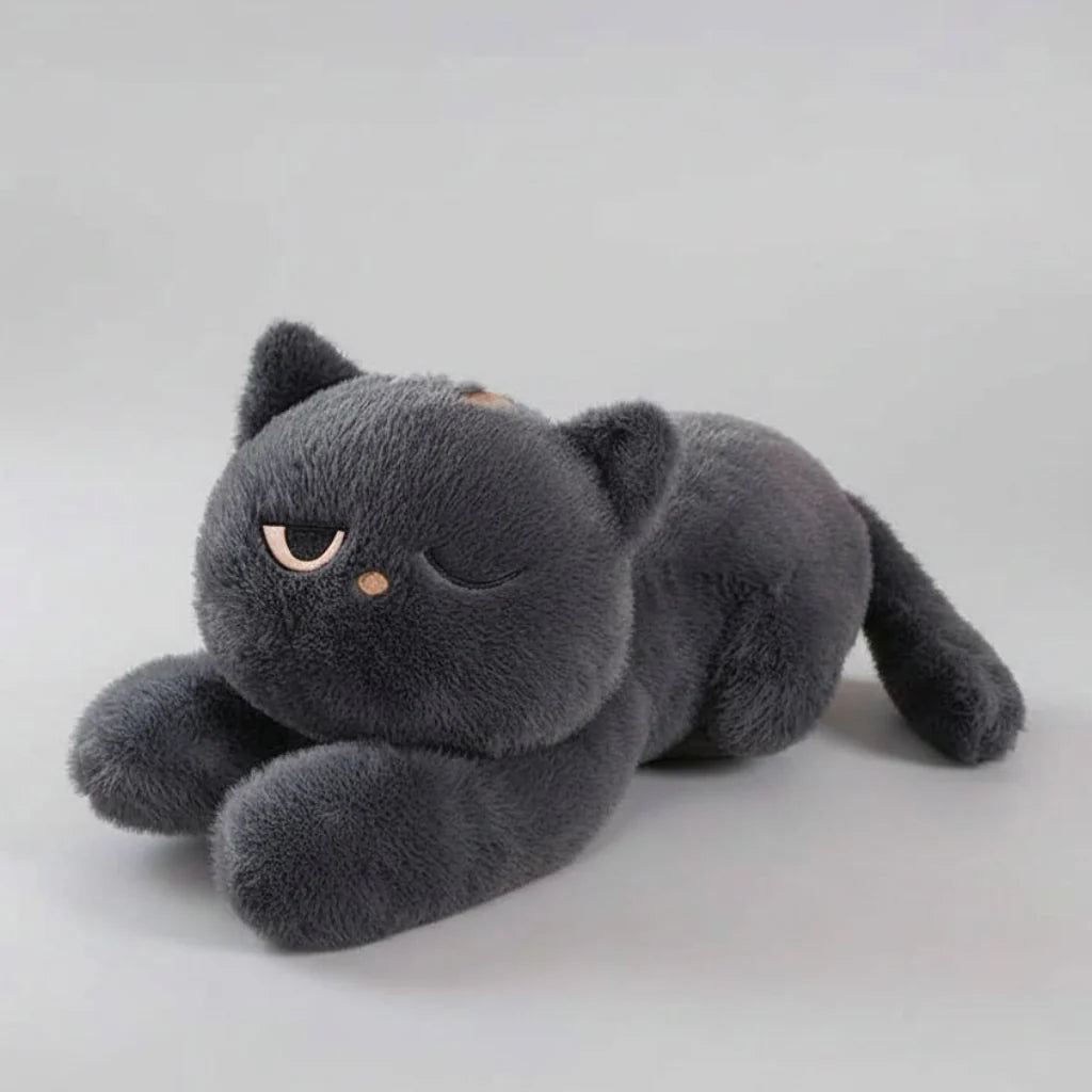 Giant Cute Lying Cat Plush Toy (23.6/35.4 in) - Soft Simulated Cat Pillow Gift