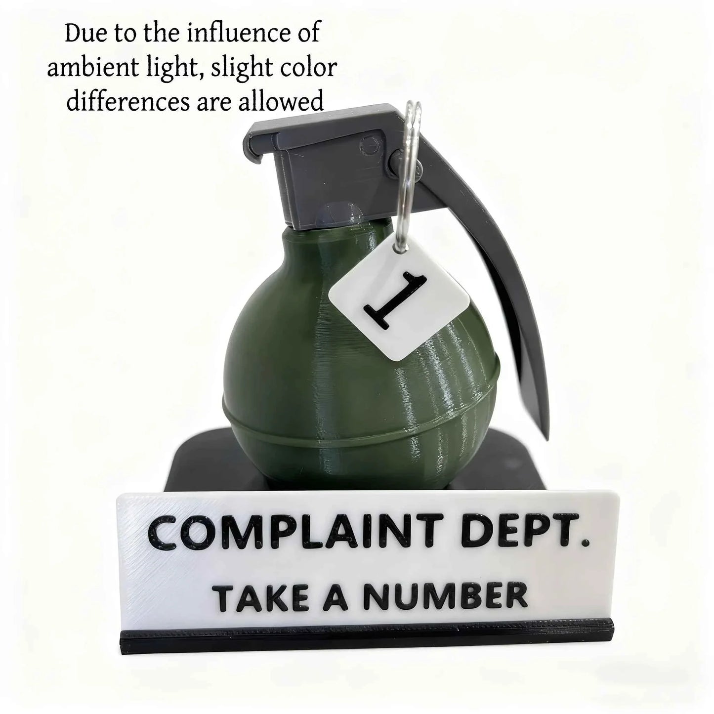 Complaint Department Desk Sign 3D Printed Prank