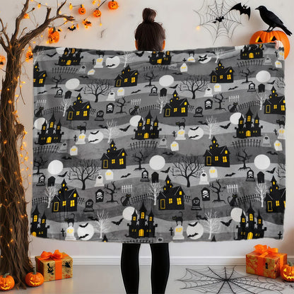 Knit Throw Blanket – Soft 3 lb Cartoon Pattern for Cozy Relaxation