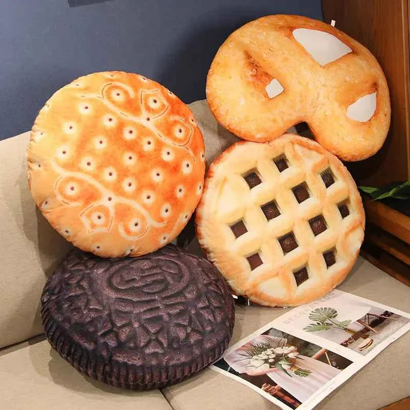 45cm (17.7") Cookie Plush Pillow – Cute Biscuit Cushion Soft Funny Sofa & Bed Decor Toy