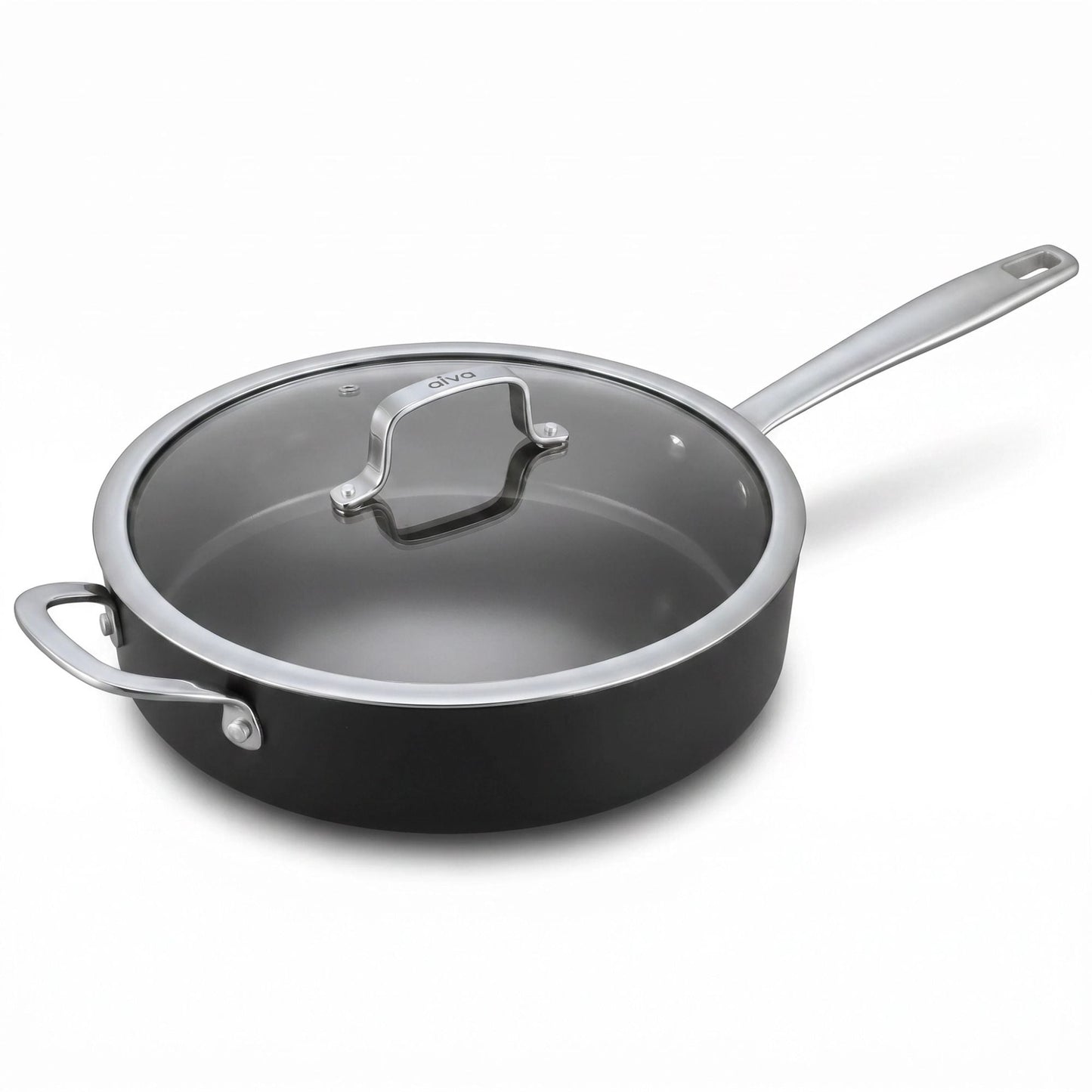 Ceramic Nonstick Sauté Pan with Lid, 4-Qt