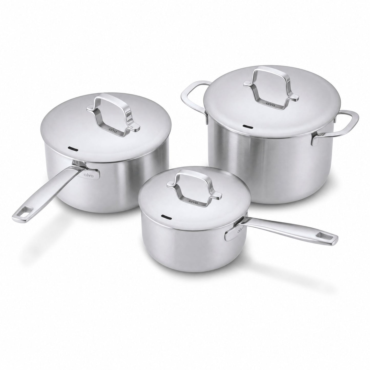 Stainless Steel Pot Set, 6-Piece