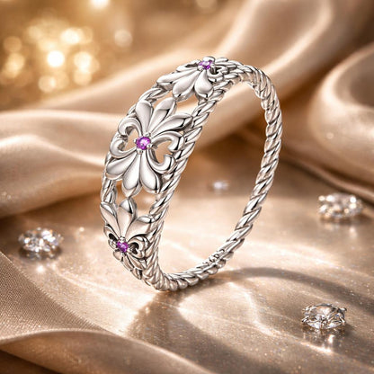 925 Sterling Silver Oxidized 1.3mm Pavé Set CZ Ring Size 6.0 for Women
