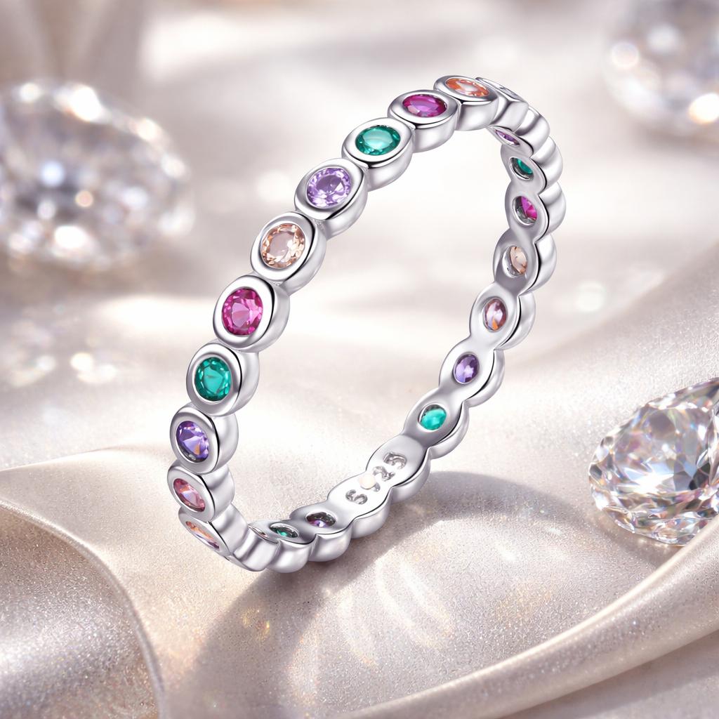 925 Sterling Silver CZ Pavé Setting Ring Size 6.0 for Women