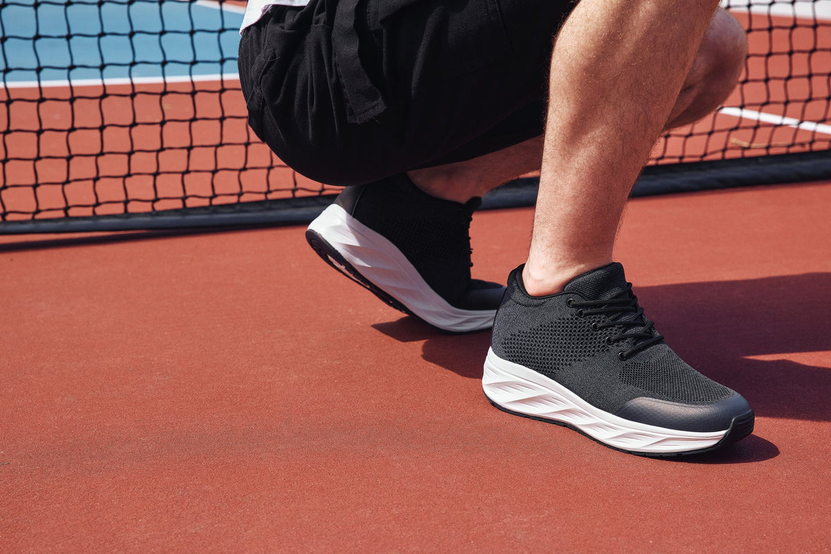 CALTO - X2692 - 2.8 Inches Taller (Charcoal/White Sole) - Lightweight Sporty Sneakers