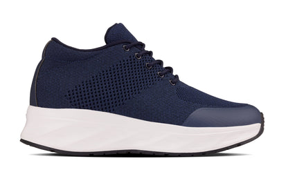 CALTO - X2693 - 2.8 Inches Taller (Navy/White Sole) - Lightweight Sporty Sneakers