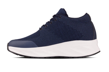 CALTO - X2693 - 2.8 Inches Taller (Navy/White Sole) - Lightweight Sporty Sneakers