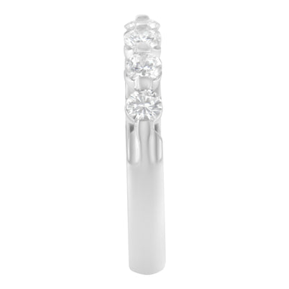 14K White Gold 1/2 cttw Diamond 5-Stone Band Ring (H-I Clarity, SI2-I1 Color) - Size 7