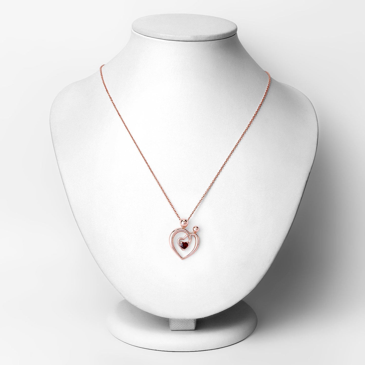 0.32 Carat Genuine Garnet .925 Sterling Silver Pendant