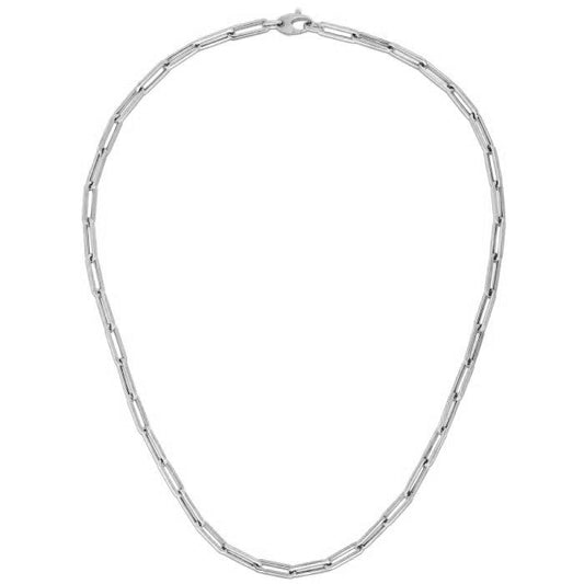 Chaîne gourmette audacieuse en or blanc 14 carats (4,2 mm)