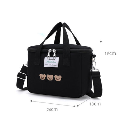Waterproof Mother-Child Bag with Embroidered Bear Design
