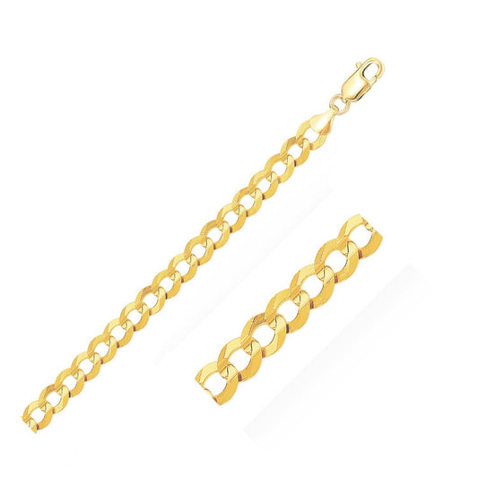 Chaîne gourmette massive en or jaune 14 carats de 10,0 mm