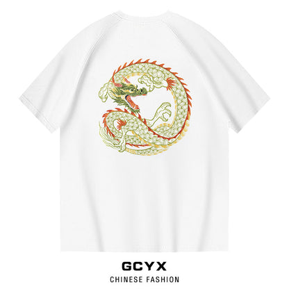 Men's Cotton Short-Sleeved Embroidered T-Shirt 2024
