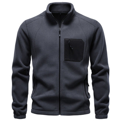 2026 Autumn Winter Cross-Border Trade Thickened Men's Fleece Sweatshirt For Outdoor Casual Wear, Men's Warm Fleece-Lined Sweatshirt