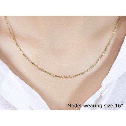 14k Yellow Gold Diamond Cut Cable Link Chain (1.50 mm)