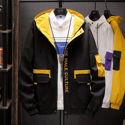 Men's Hooded Work Jacket, Utility Outerwear Jacket