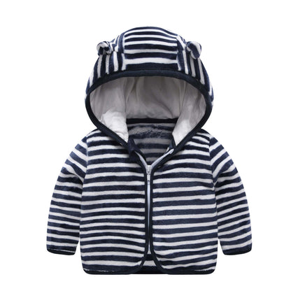 Children's Hooded Coral Fleece Padded Jacket