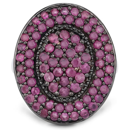 3.11 Carat Genuine Ruby .925 Sterling Silver Ring