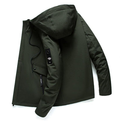 Men's Casual Loose Sports Hooded Jacket