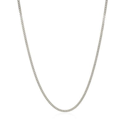 10k White Gold Gourmette Chain 1.5mm