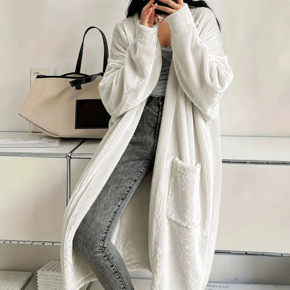 2026 European And American Women's Clothing Amazon Independent Site Velvet Long-Sleeve Fashion Casual Coat Cape Jacket