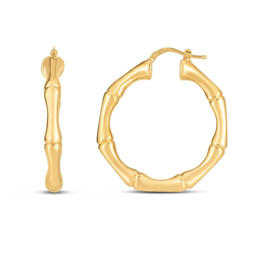 Créoles Bambou Grandes en Or Jaune 14 carats