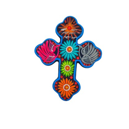 Alebrije Cross Wall Art | Colorful Mexican Decor