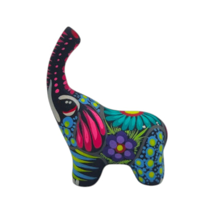 Alebrije Elephant Figurine | Colorful Mexican Folk Art