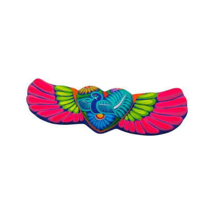 Alebrije Heart Wall Art | Colorful Mexican Wings