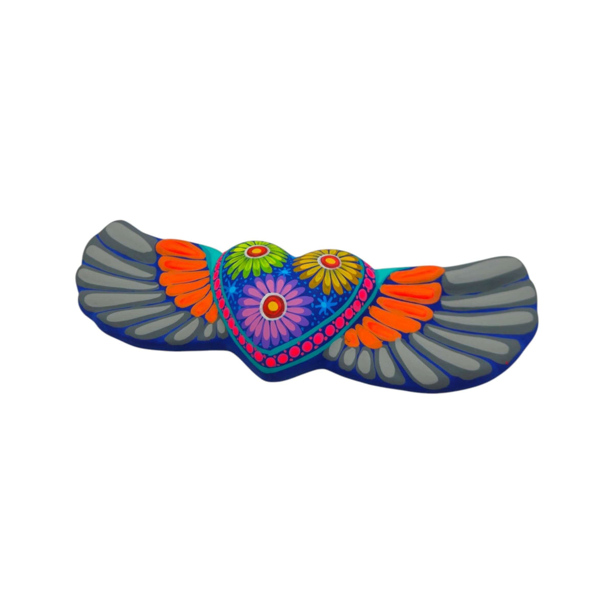 Alebrije Heart Wall Art | Colorful Mexican Wings